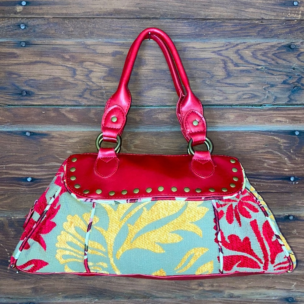 Floral, Boho, Studded Purse